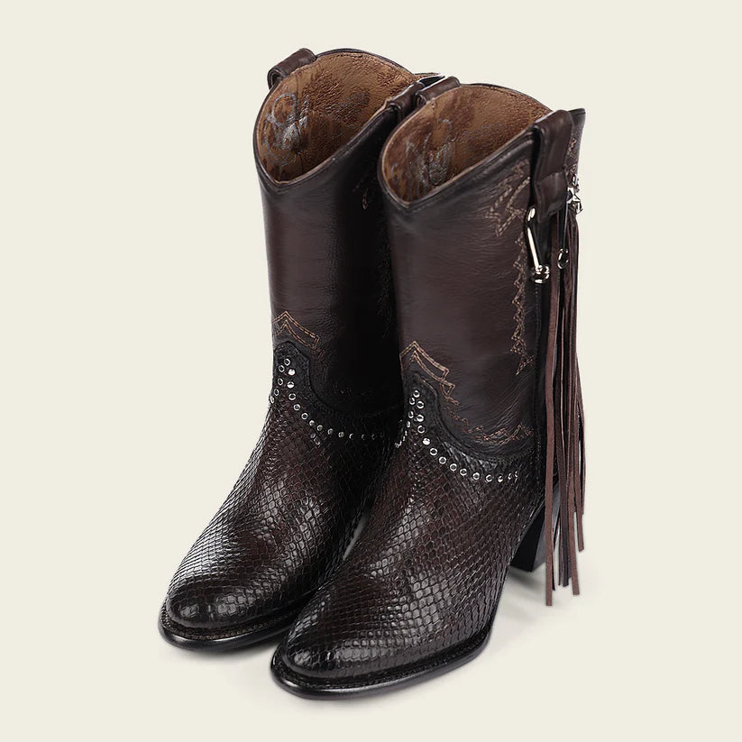 4V11PM - Cuadra chocolate western cowgirl boots for women