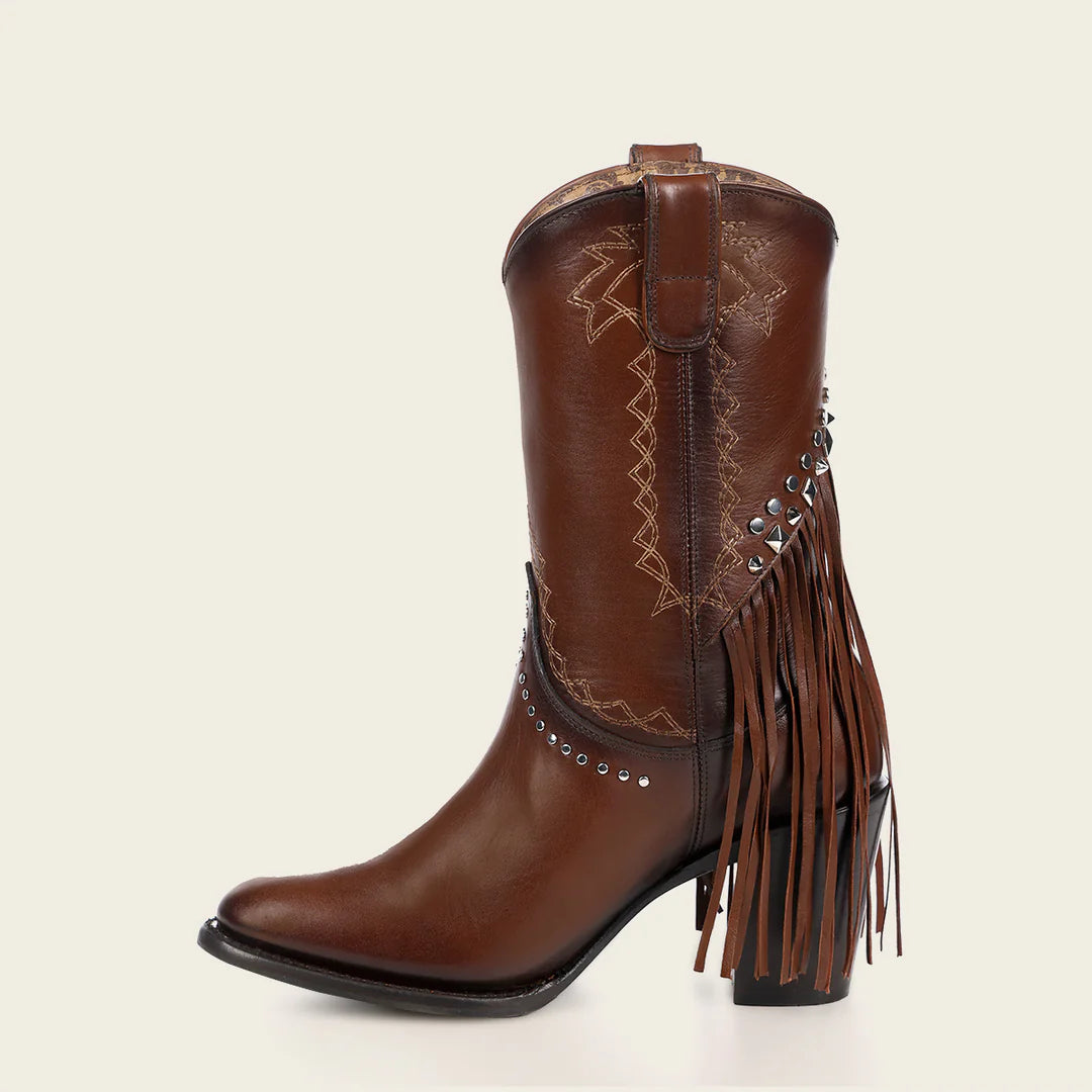 4V11RS - Cuadra Honey Western Cowgirl Leather Boots for Women