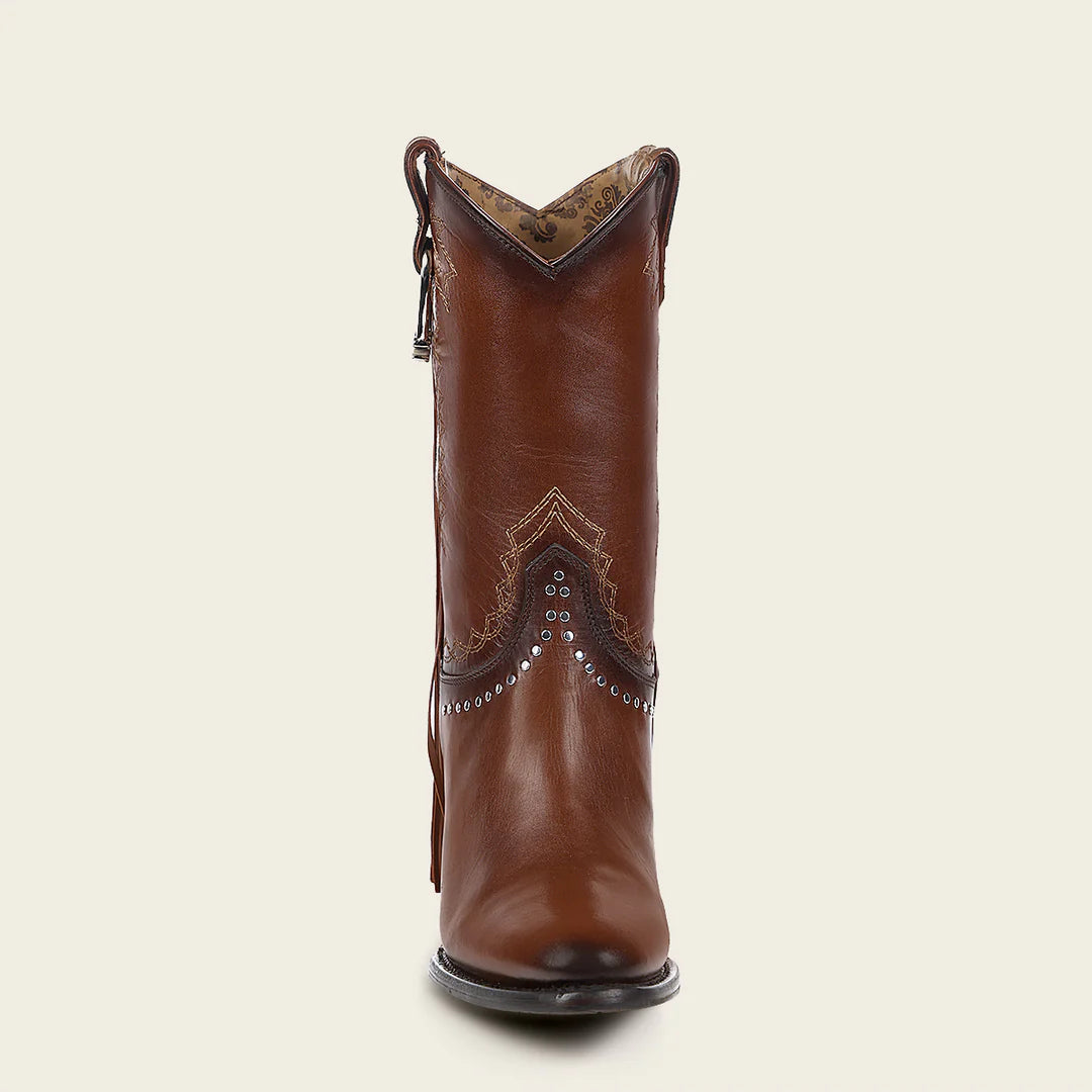 4V11RS - Cuadra Honey Western Cowgirl Leather Boots for Women
