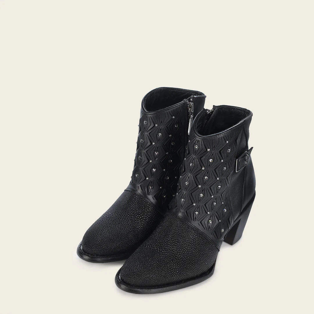 4V15MA - Cuadra black western cowgirl boots for women