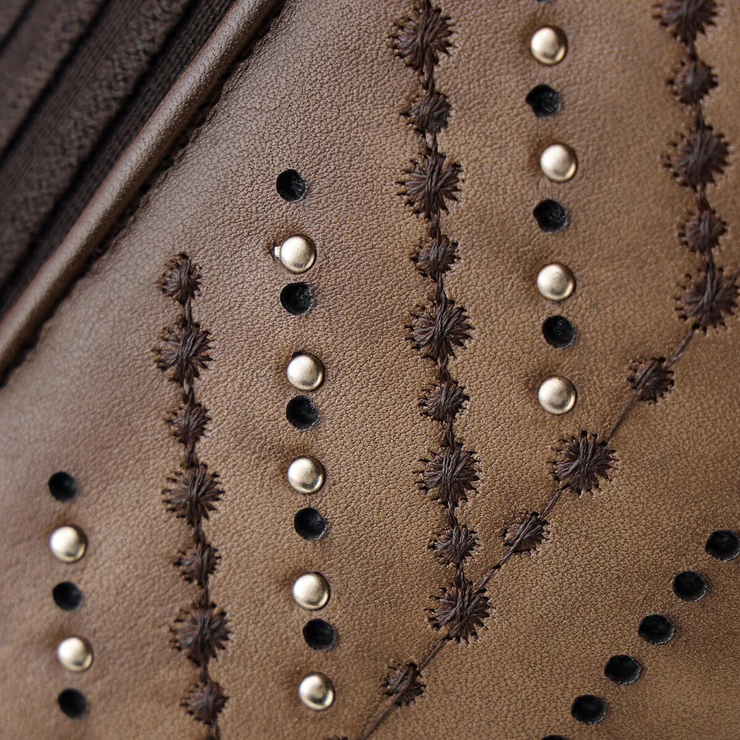 Cuadra brown western cowgirl leather boots for women