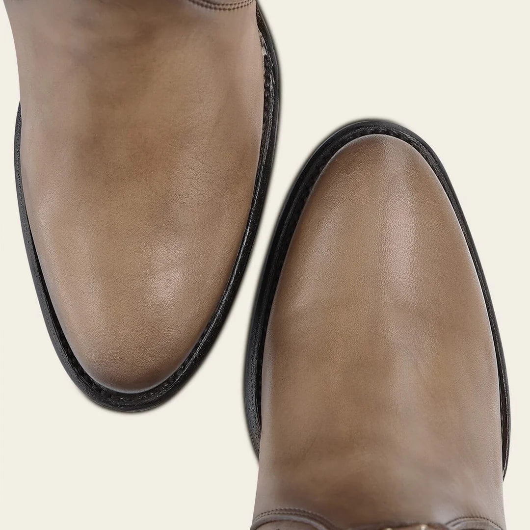 4V24RS - Cuadra almond western cowgirl leather boots for women