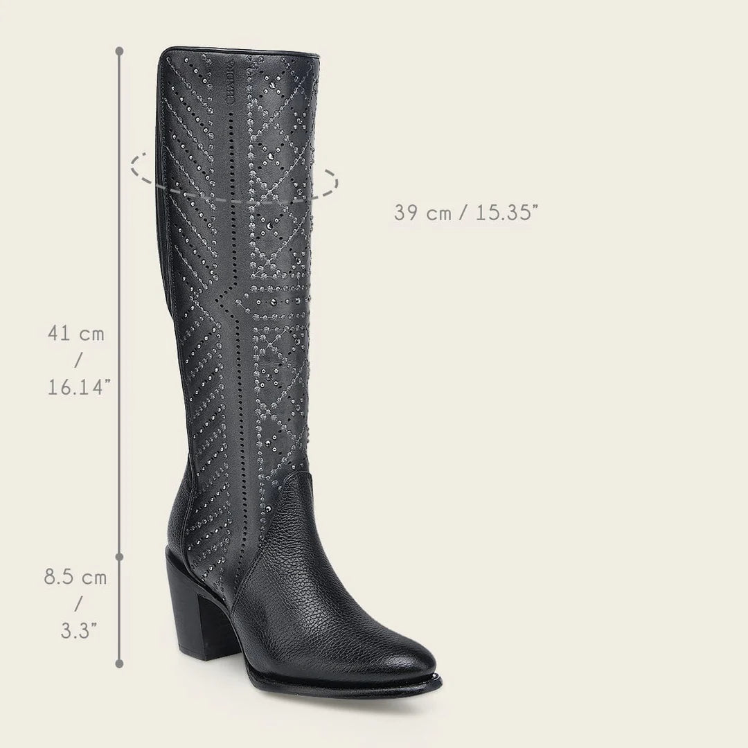 Cuadra brown western cowgirl leather boots for women