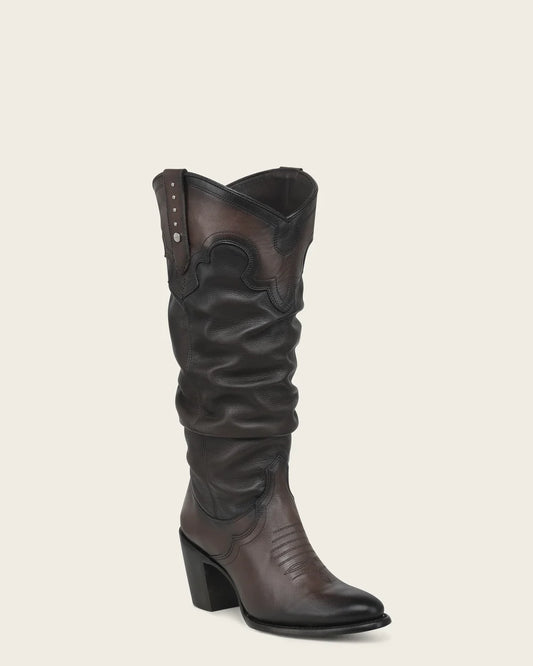 4V29RS - Cuadra Brown Slouch Cowgirl Knee-High Boots for Women