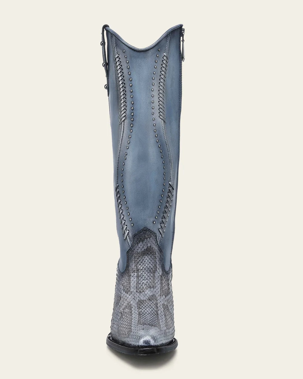 4W21PM - Cuadra blue python boots for women