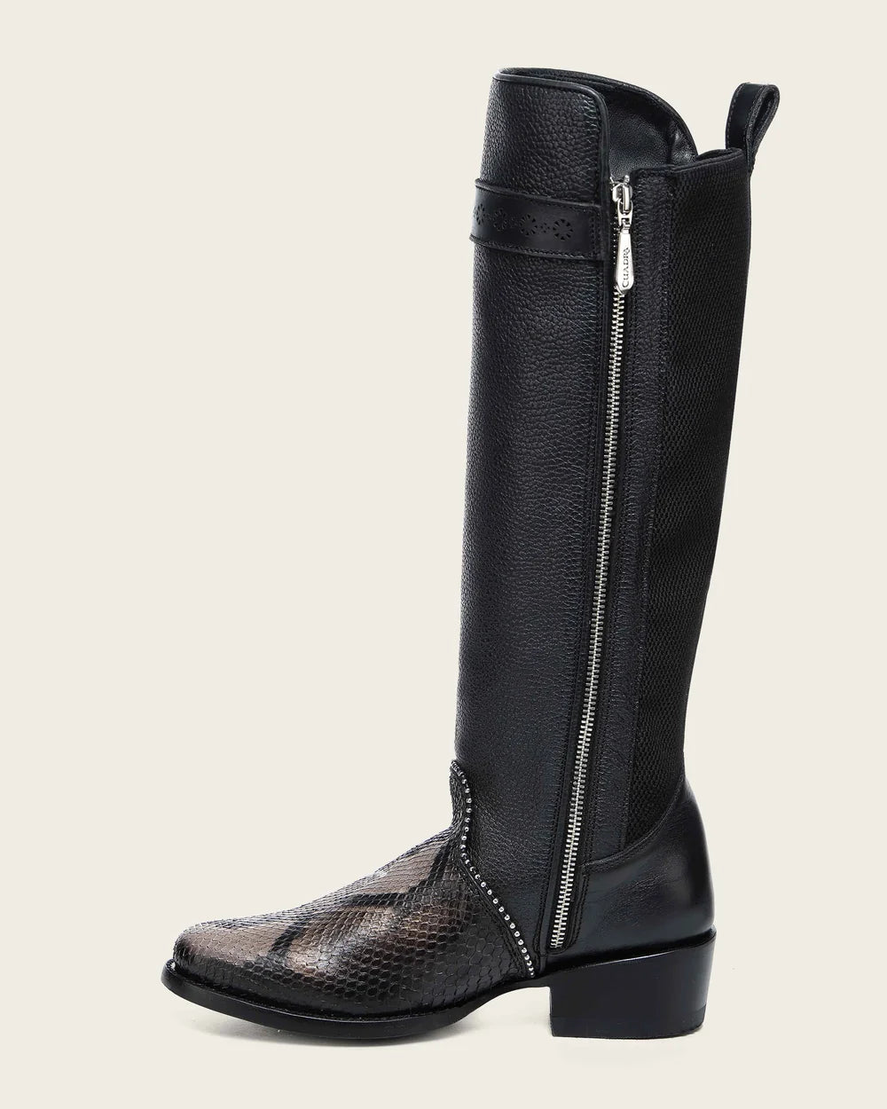 Cuadra brown casual fashion leather strapped tall boots for women