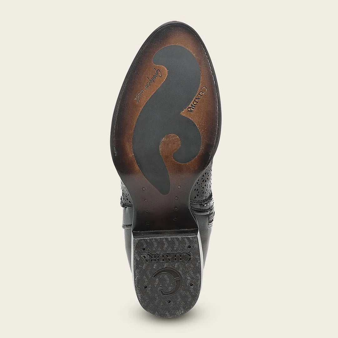 Cuadra brown casual fashion leather strapped tall boots for women