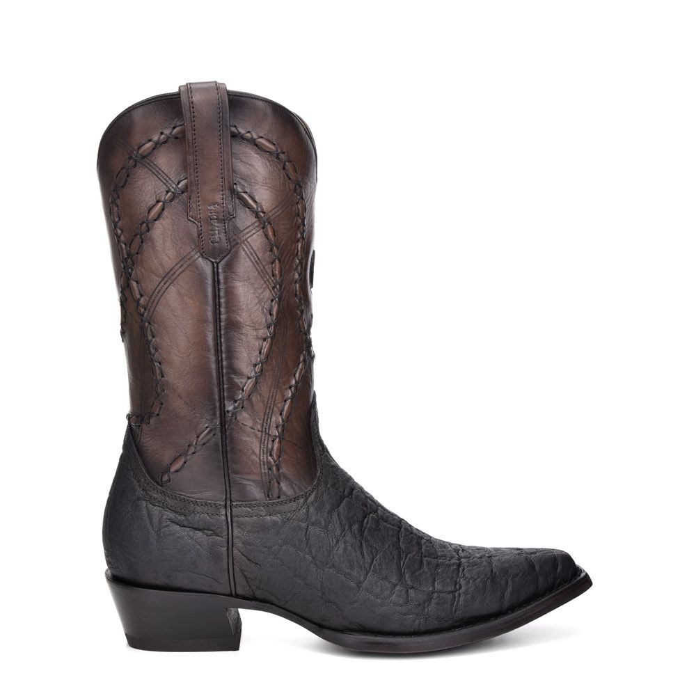 4B03EL - Cuadra black western cowboy elephant boots for men-CUADRA-Kuet-Cuadra-Boots