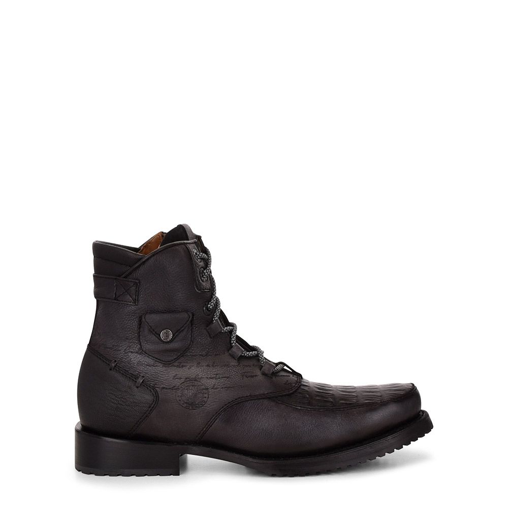 4D09FY - Cuadra black casual vintage fashion fuscus ankle booties for men.-Kuet.us