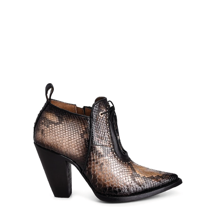4I05PH - Cuadra ocre fashion Paris Texas python ankle booties for women-CUADRA-Kuet-Cuadra-Boots