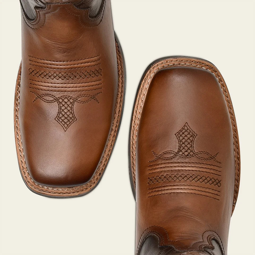 4L01RS - Cuadra Sand Cowboy Rodeo Cowhide Leather Boots for Men