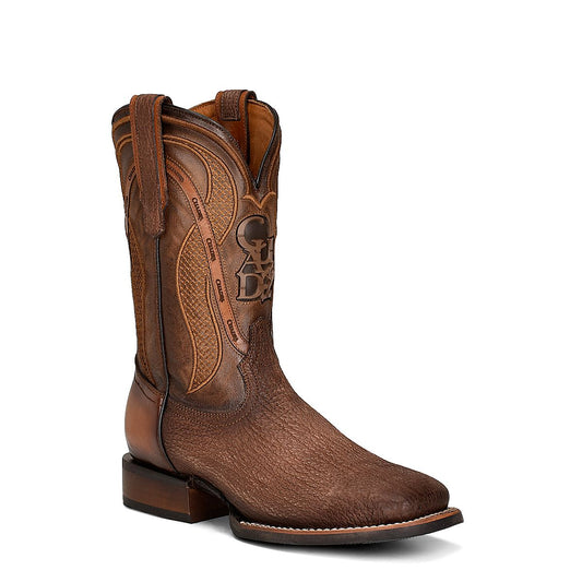 4L02TI - Cuadra brown cowboy western elephant boots for men-Kuet.us