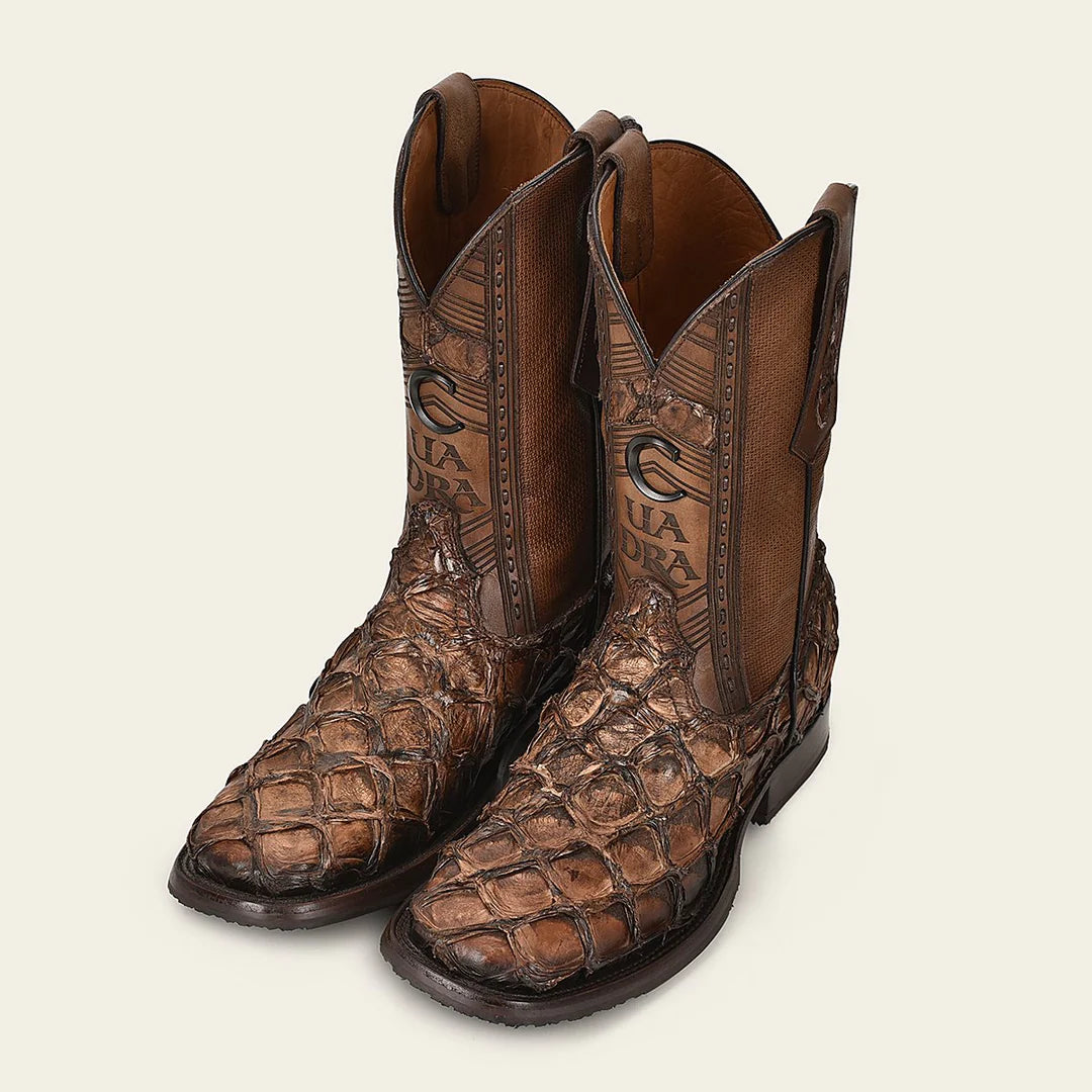 4L04PI - Cuadra honey cowboy rodeo pirarucu skin boots for men