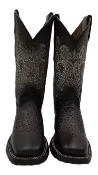 4M02RS - Cuadra grey fashion cowboy leather boots for women-CUADRA-Kuet-Cuadra-Boots