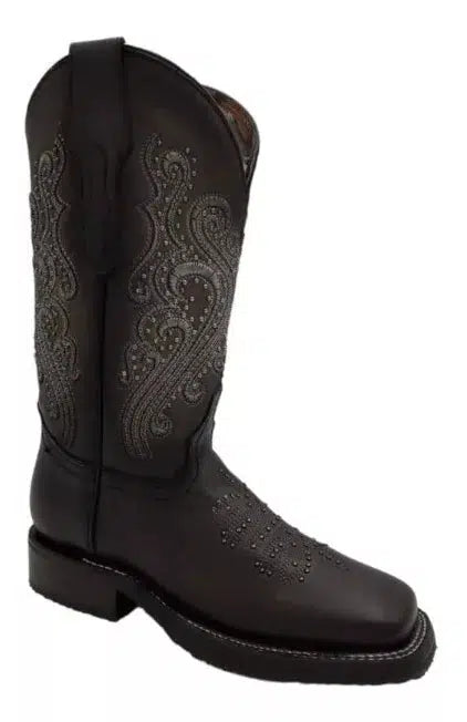 4M02RS - Cuadra grey fashion cowboy leather boots for women-CUADRA-Kuet-Cuadra-Boots