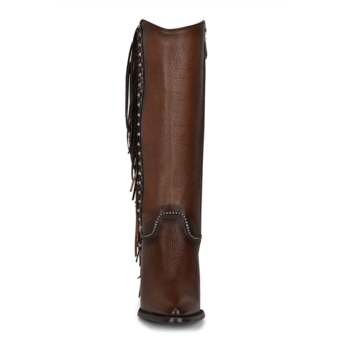 4Q03RS - Cuadra brown western cowgirl cowhide leather strapped boots for women-Kuet.us