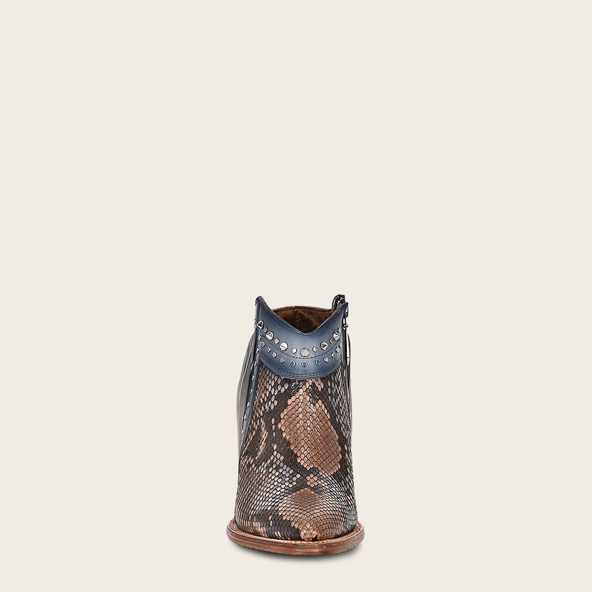 4Q10PH - Cuadra blue western cowgirl python boots for women