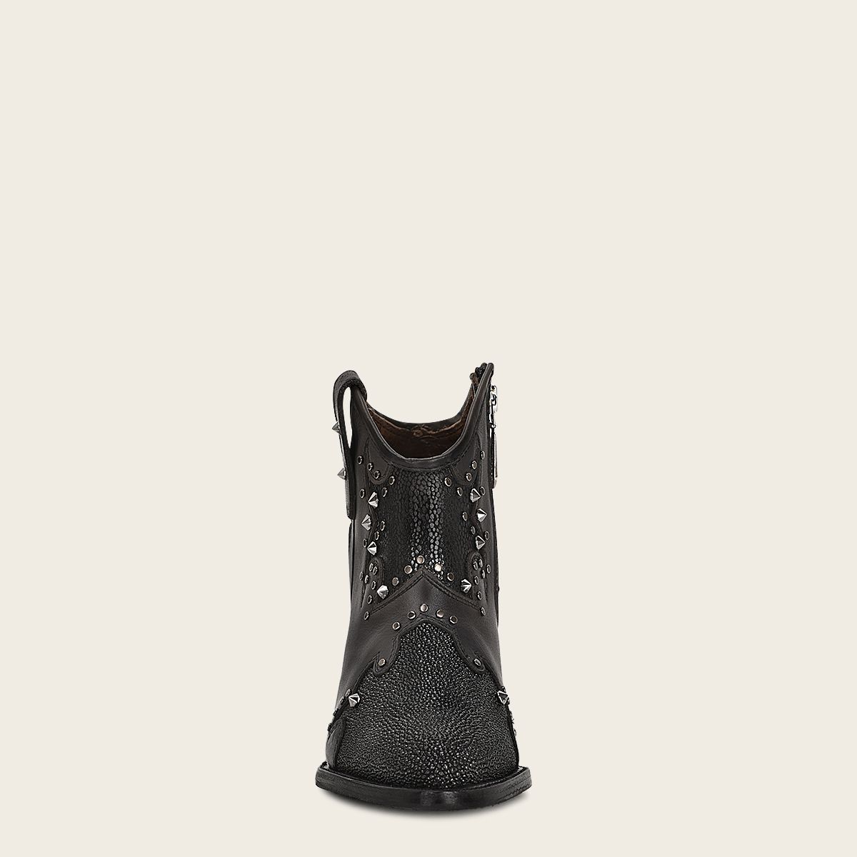 4Q12MA - Cuadra black fashion stingray skin ankle boots for women-Kuet.us