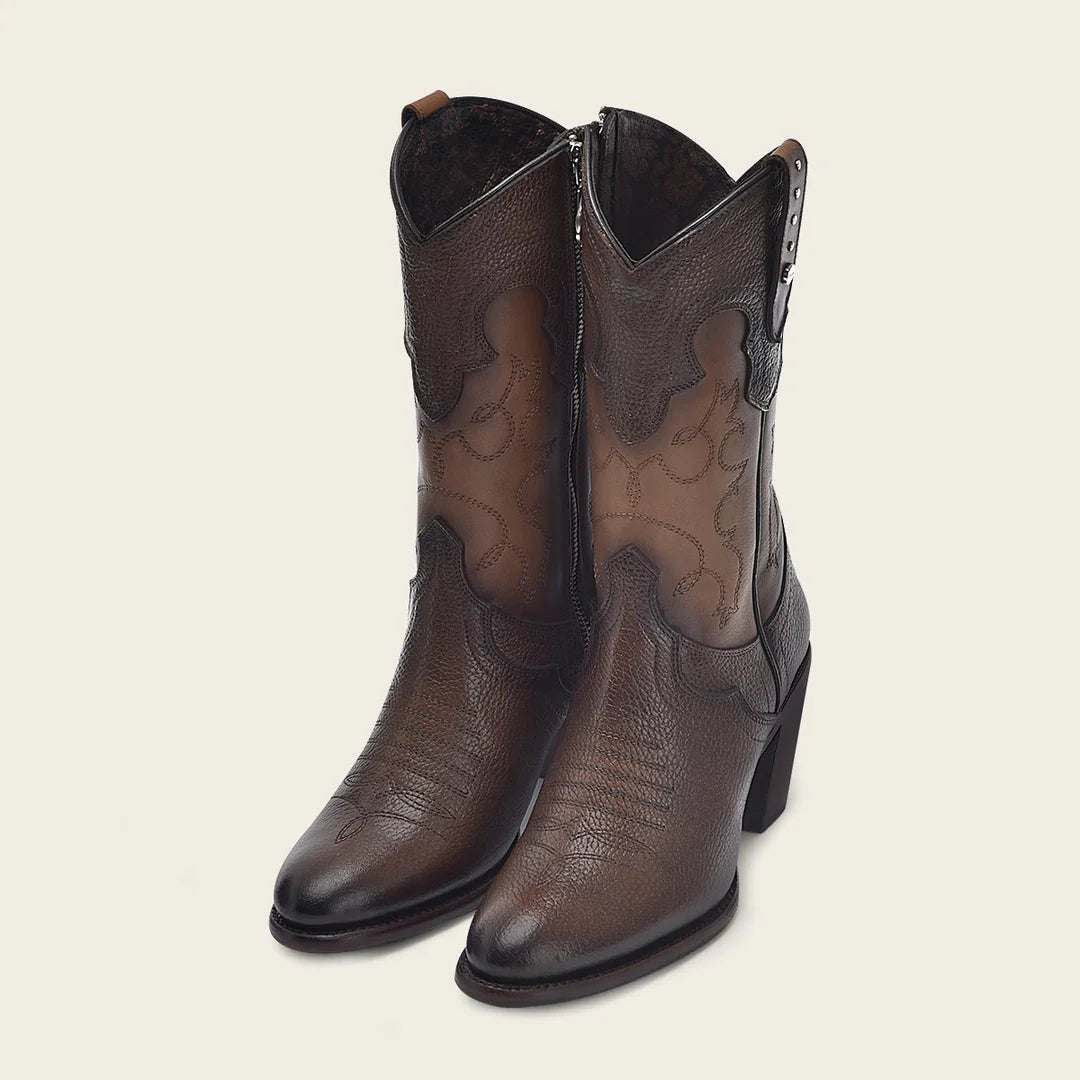 4V00RS - Cuadra Honey Western Cowgirl Leather Boots for Women