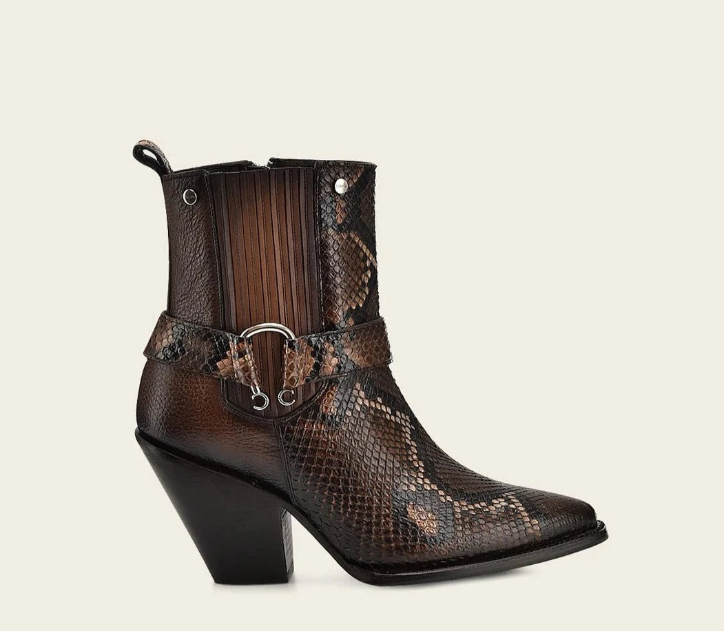 4W02PH - Cuadra brown western cowgirl python boots for women