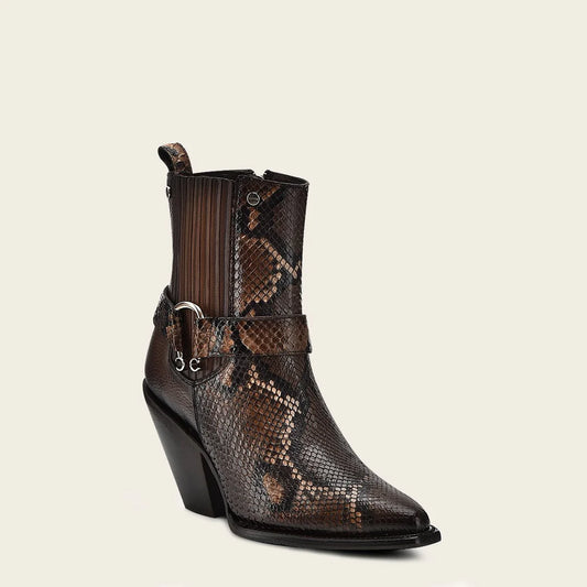 4W02PH - Cuadra brown western cowgirl python boots for women