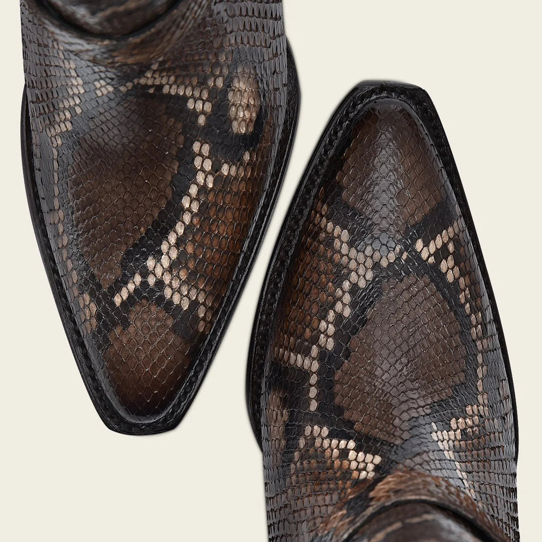 4W02PH - Cuadra brown western cowgirl python boots for women
