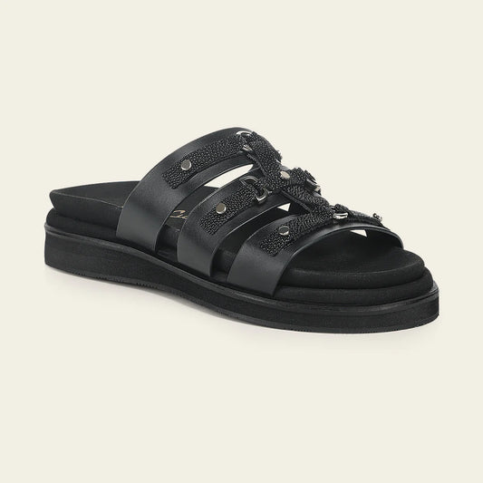 50SMTTS - black stingray sandals for women