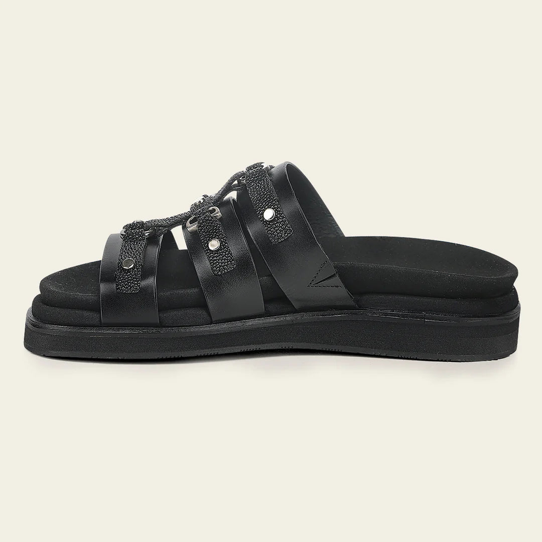 50SMTTS - black stingray sandals for women