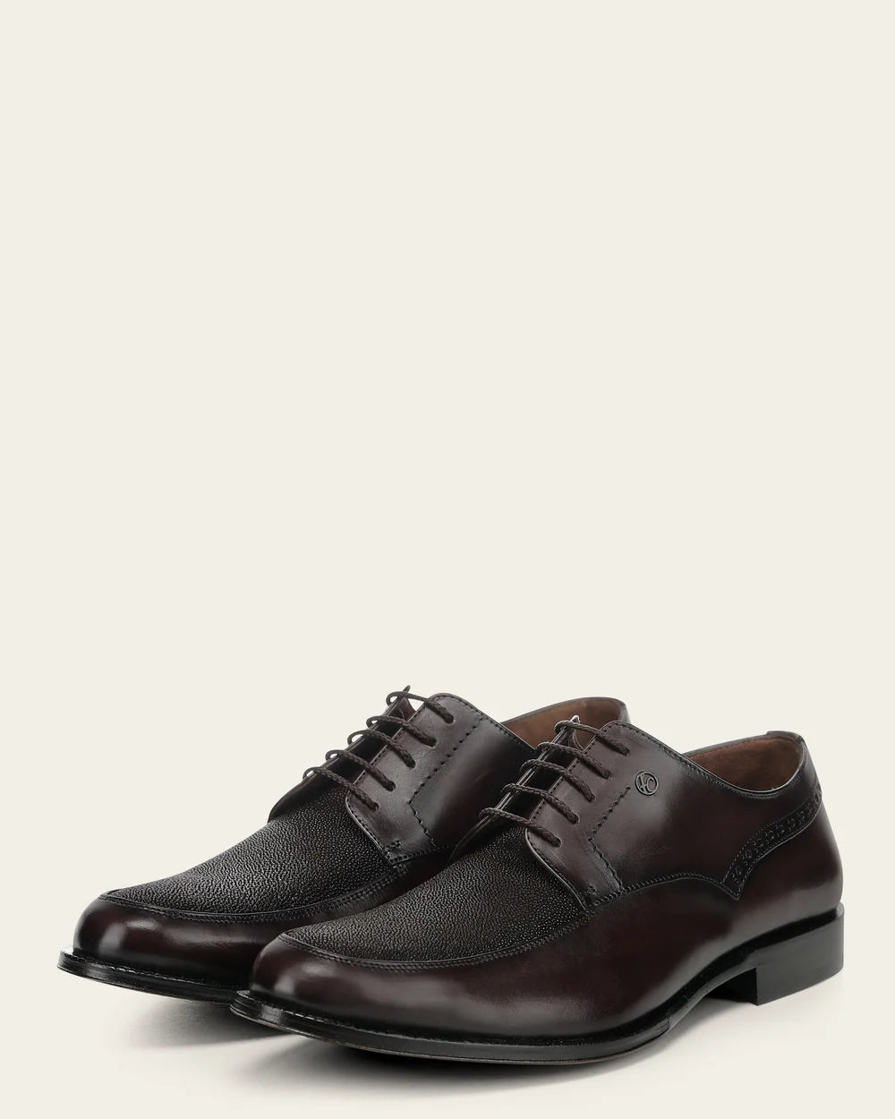 52UMTBI - Franco Cuadra brown stingray and calfskin derby dress shoes for men