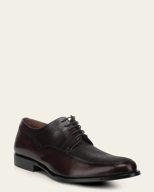 52UMTBI - Franco Cuadra brown stingray and calfskin derby dress shoes for men
