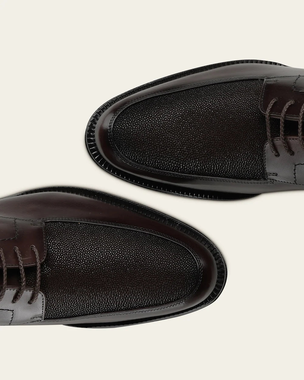 52UMTBI - Franco Cuadra brown stingray and calfskin derby dress shoes for men