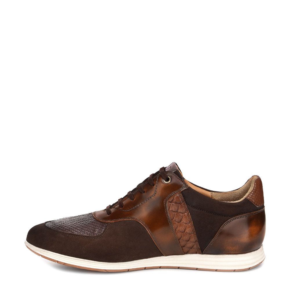 54KPMVL - Cuadra brown casual fashion pytnon sneaker shoes for men-Kuet.us