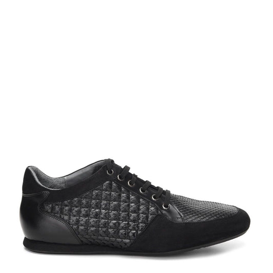56KPMVL - Cuadra black casual fashion python quilted sneakers for men-FRANCO CUADRA-Kuet-Cuadra-Boots