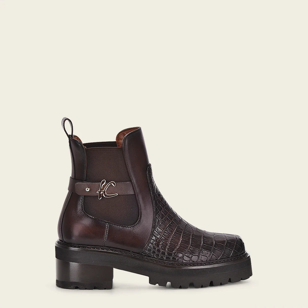 57WMPTS - Franco Cuadra Brown Casual Fashion Moreletti Leather Combat