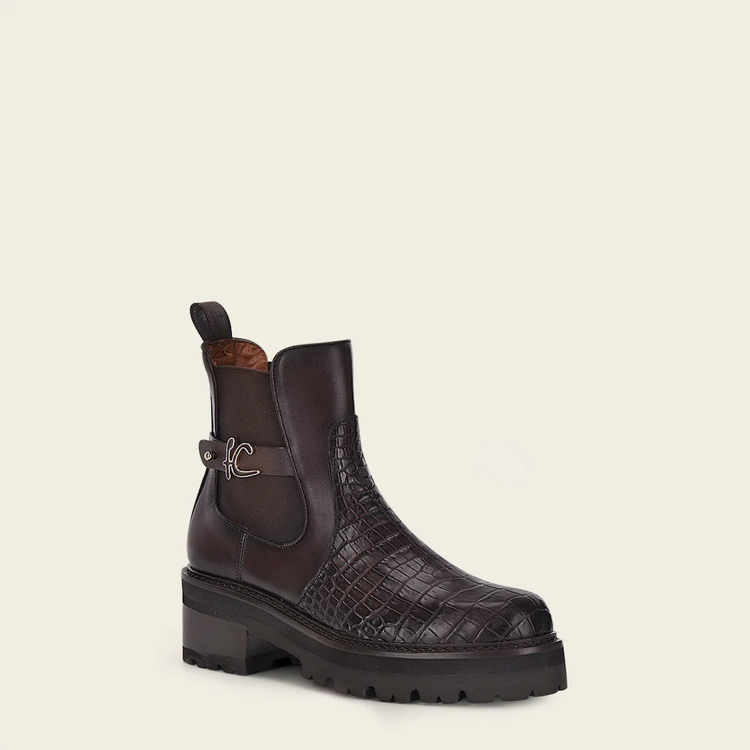 57WMPTS - Franco Cuadra Brown Casual Fashion Moreletti Leather Combat
