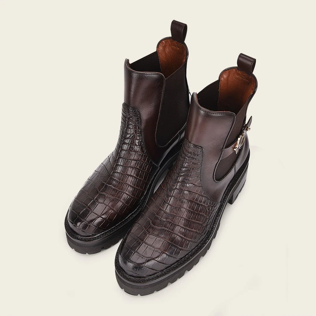 57WMPTS - Franco Cuadra Brown Casual Fashion Moreletti Leather Combat