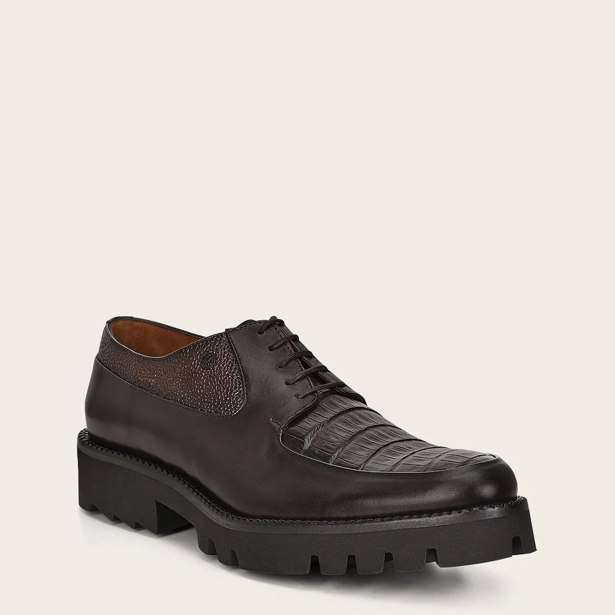 Cuadra black casual stingray leather platform bit moccasin loafers men