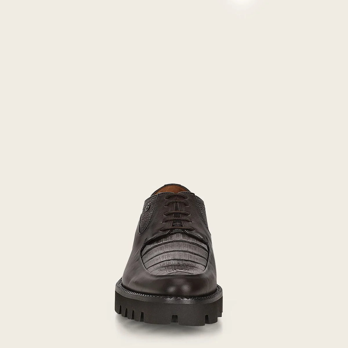 Cuadra black casual stingray leather platform bit moccasin loafers men