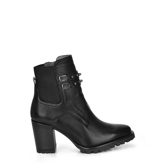5G7TSRS -Franco Cuadra black casual Chelsea ankle boots for women-Kuet.us