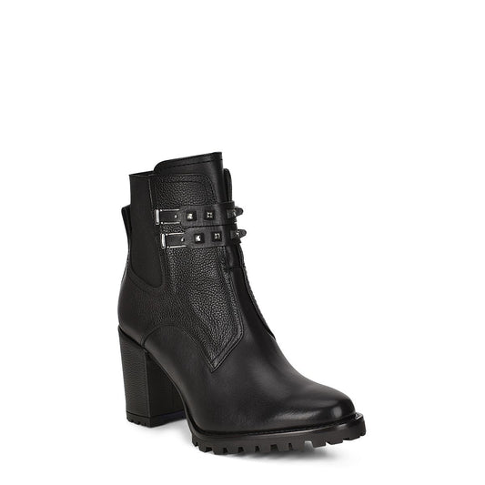 5G7TSRS - Cuadra black casual fashion leather studded ankle boots for women-FRANCO CUADRA-Kuet-Cuadra-Boots