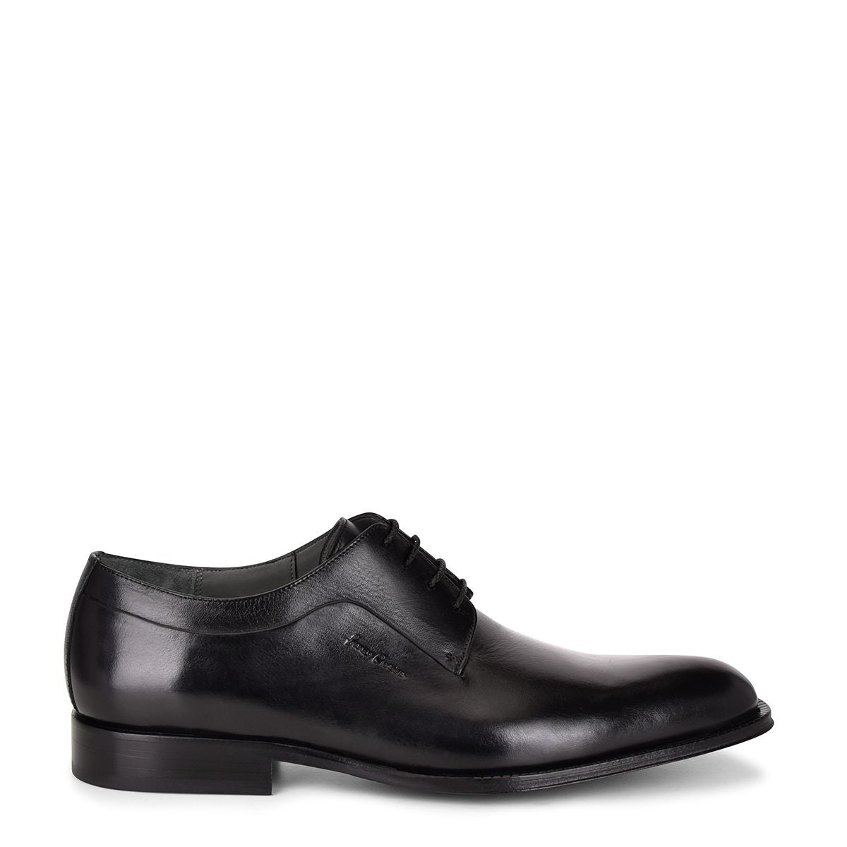62FBSBS - Cuadra black classic dress leather plain derby shoes for men-FRANCO CUADRA-Kuet-Cuadra-Boots