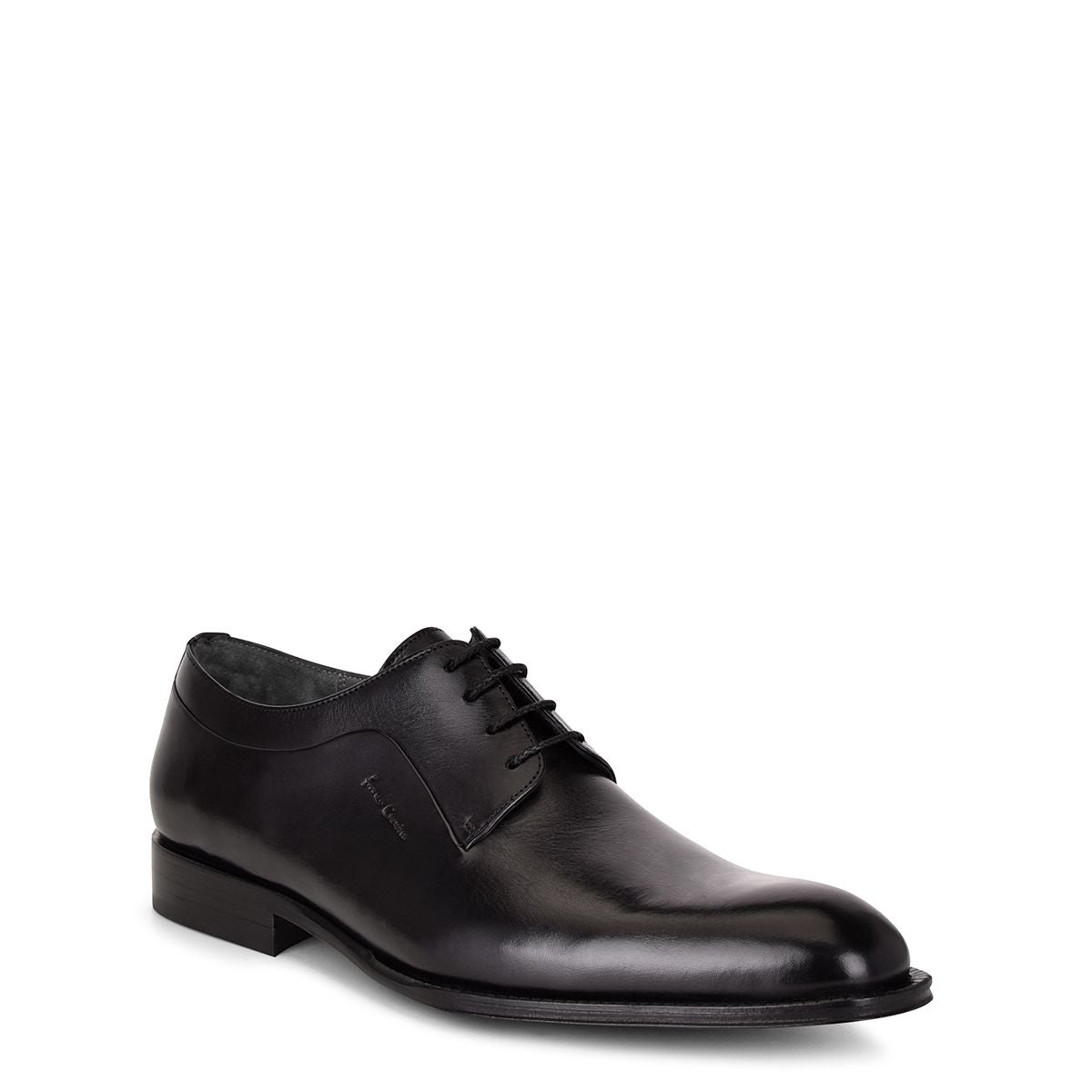 62FBSBS - Cuadra black classic dress leather plain derby shoes for men-FRANCO CUADRA-Kuet-Cuadra-Boots