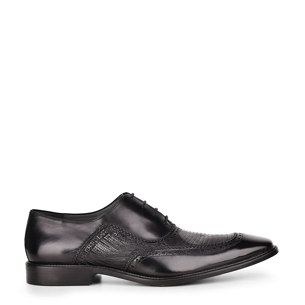 6B0LTBI - Cuadra black dress fashion lizard oxford shoes for men-FRANCO CUADRA-Kuet-Cuadra-Boots