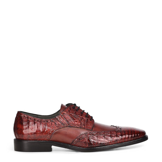 6B1FWBV-Cuadra came dress caiman leather wingtip derby shoes for men-Kuet.us