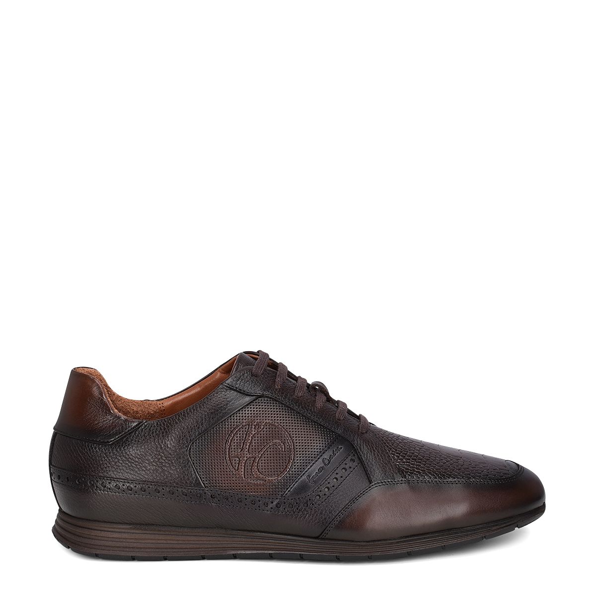 81KPTTS - Cuadra brown casual fashion python quilted sneakers for men-FRANCO CUADRA-Kuet-Cuadra-Boots