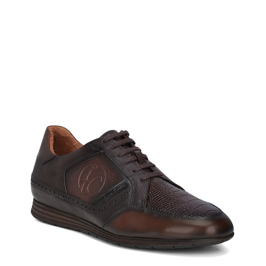 81KPTTS - Cuadra brown casual fashion python quilted sneakers for men-FRANCO CUADRA-Kuet-Cuadra-Boots