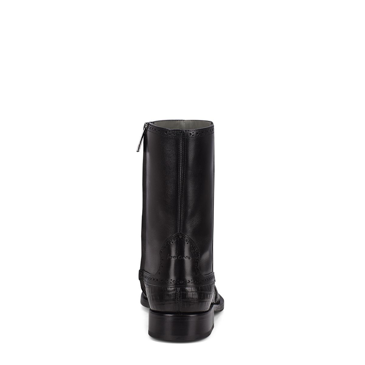 827FWTS - Franco Cuadra black dress casual caiman leather ankle boots for men-Kuet.us