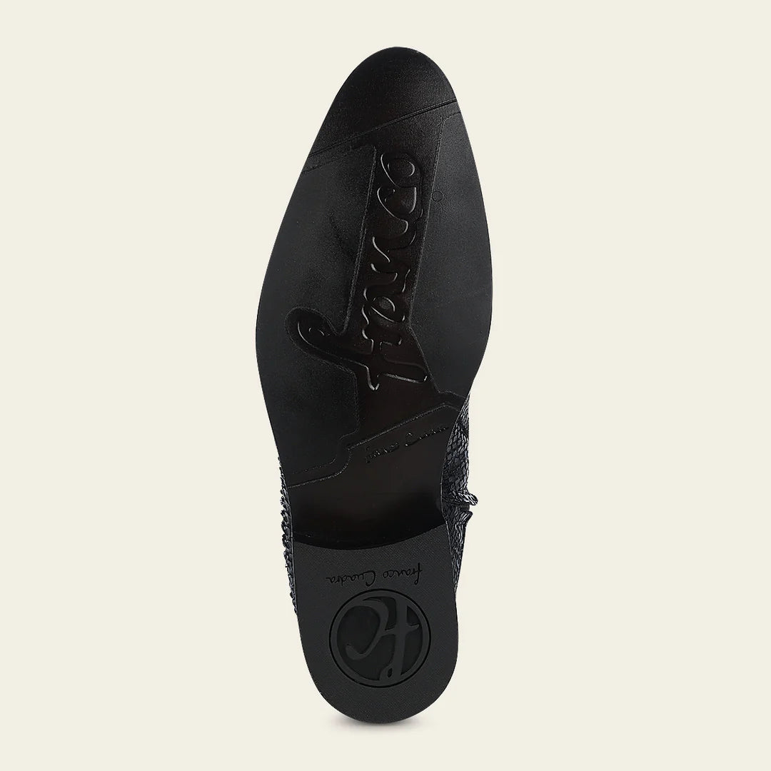 827PBTS - Franco Cuadra grey dress python skin boots for men