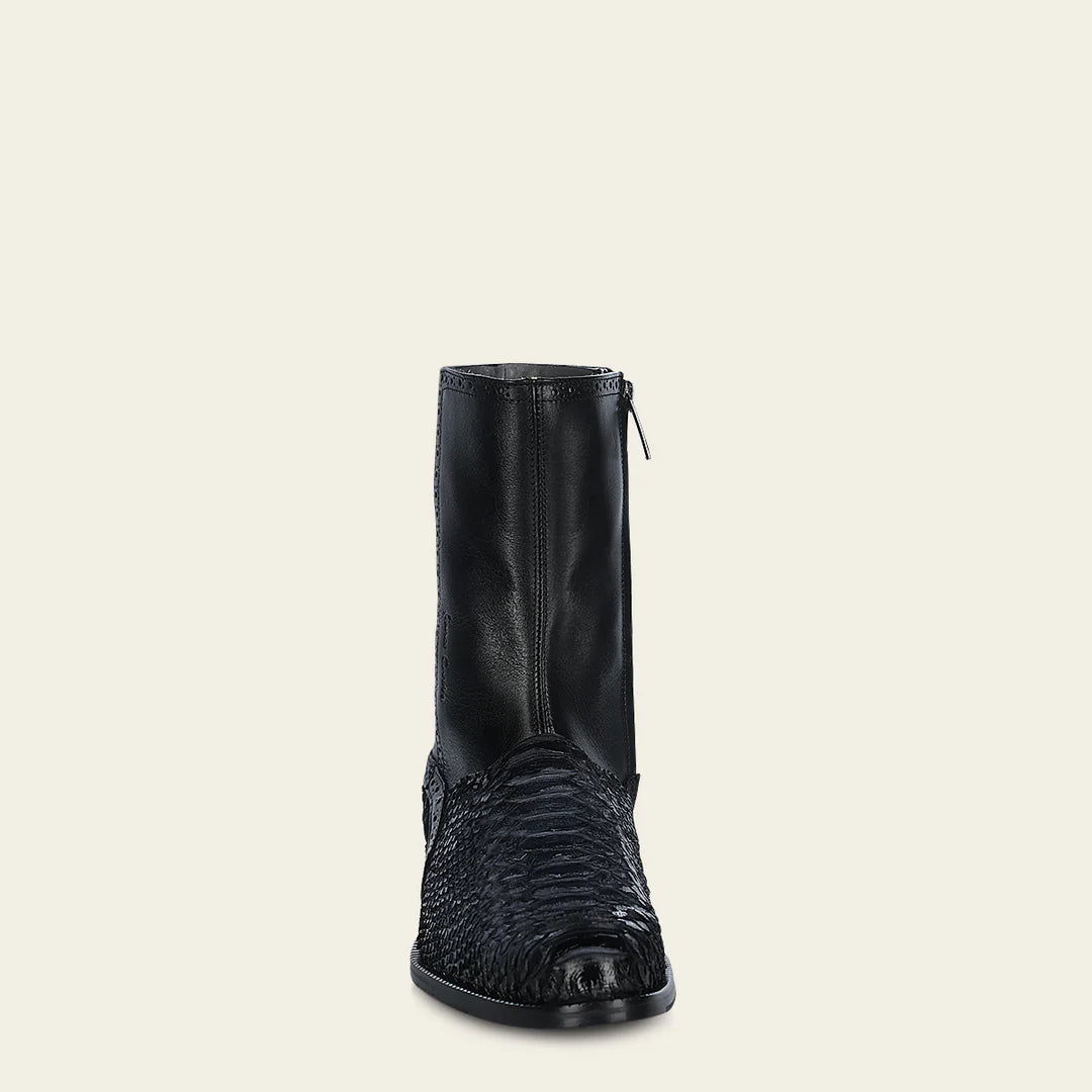 827PBTS - Franco Cuadra grey dress python skin boots for men