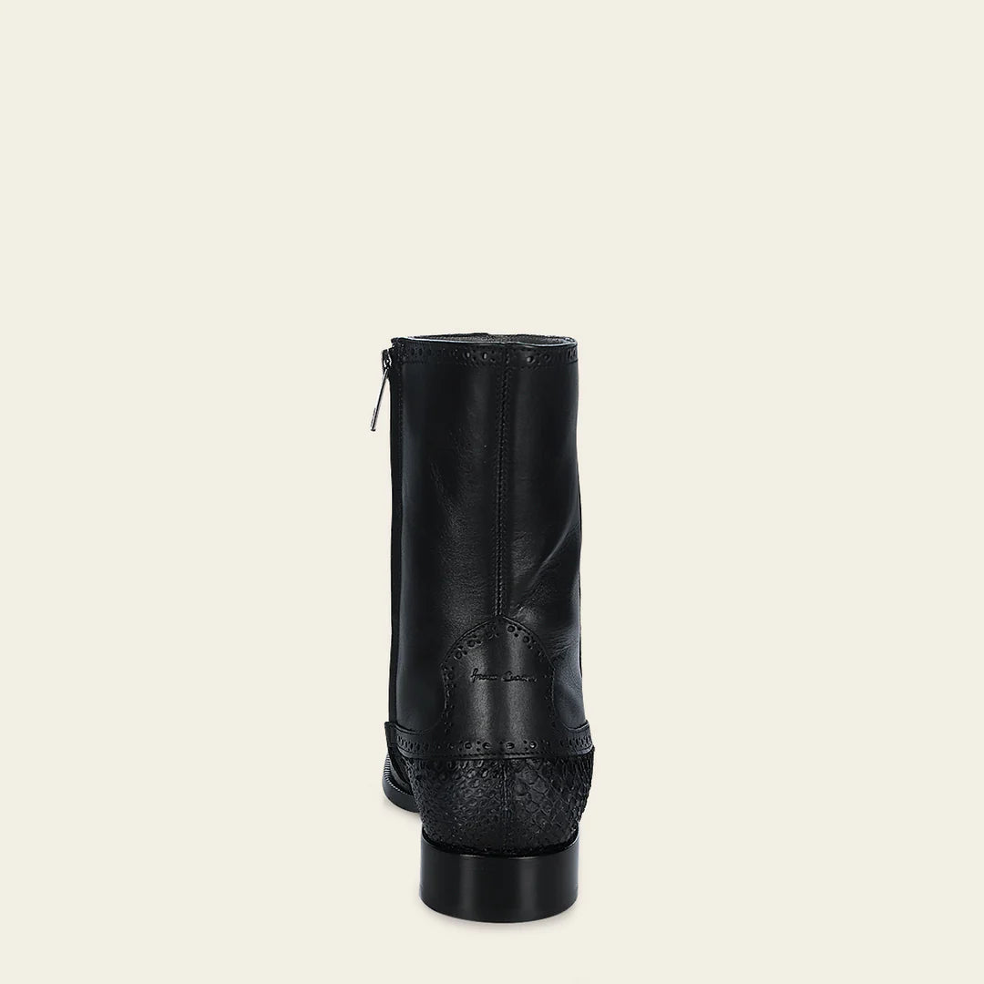827PBTS - Franco Cuadra grey dress python skin boots for men